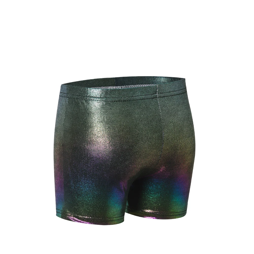 Trykoty gimnastyczne dla dziewczynek, błyszczące body baletowe, trykoty z krótkimi spodenkami, odzież sportowa, body do akrobatyki.