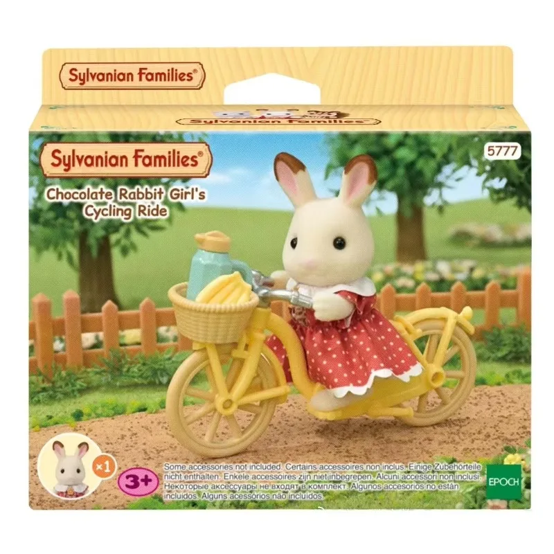 Sylvanian Families-Juego de habitación para niños, muebles de cocina, bicicleta, figuras de Anime, juguetes flocados, regalos, decoración de habitación