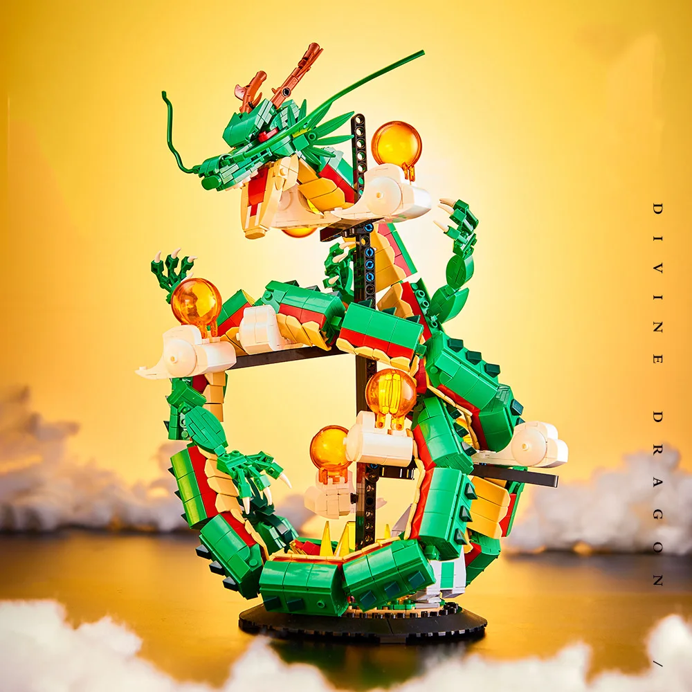

Idea Cartoon Movie Game Figures Building Block Dragon Loong Construction Brick Model Sets Toys Shenron Collection For Kids Gift