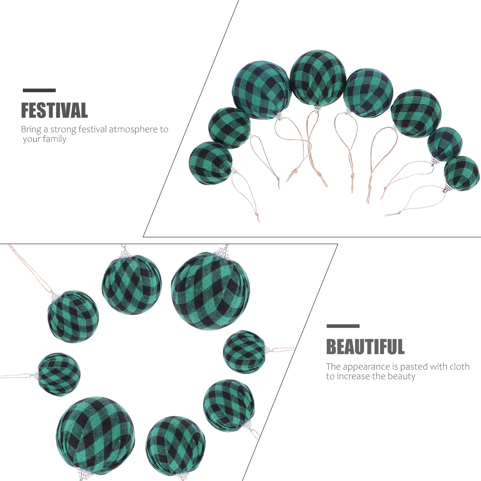 

8Pcs DIY Cloth Balls Festival Decor St Patrick's Day Hanging Balls for Home Office Party Ireland Carnival Supplies