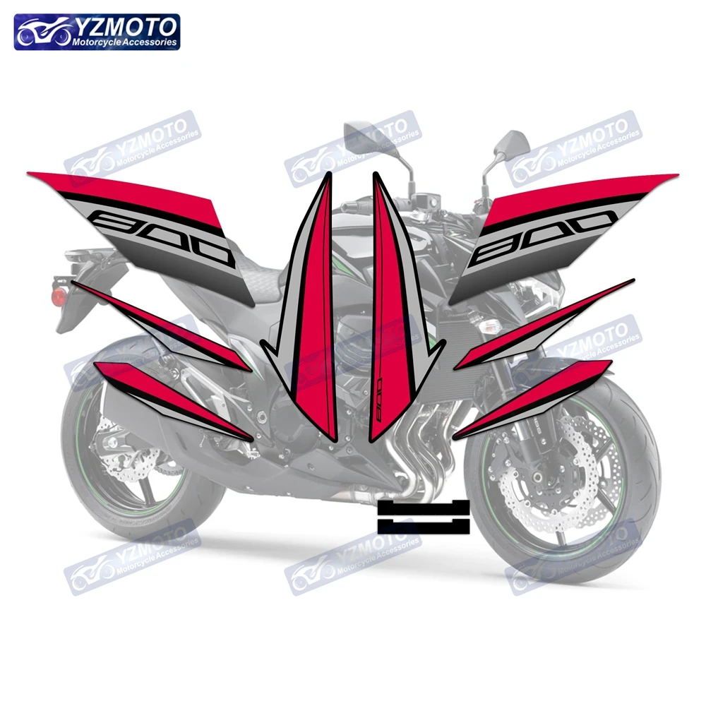 For Kawasaki Z800 motorcycle accessories stickers fairing decals body reflective waterproof pull flower decorative stickers