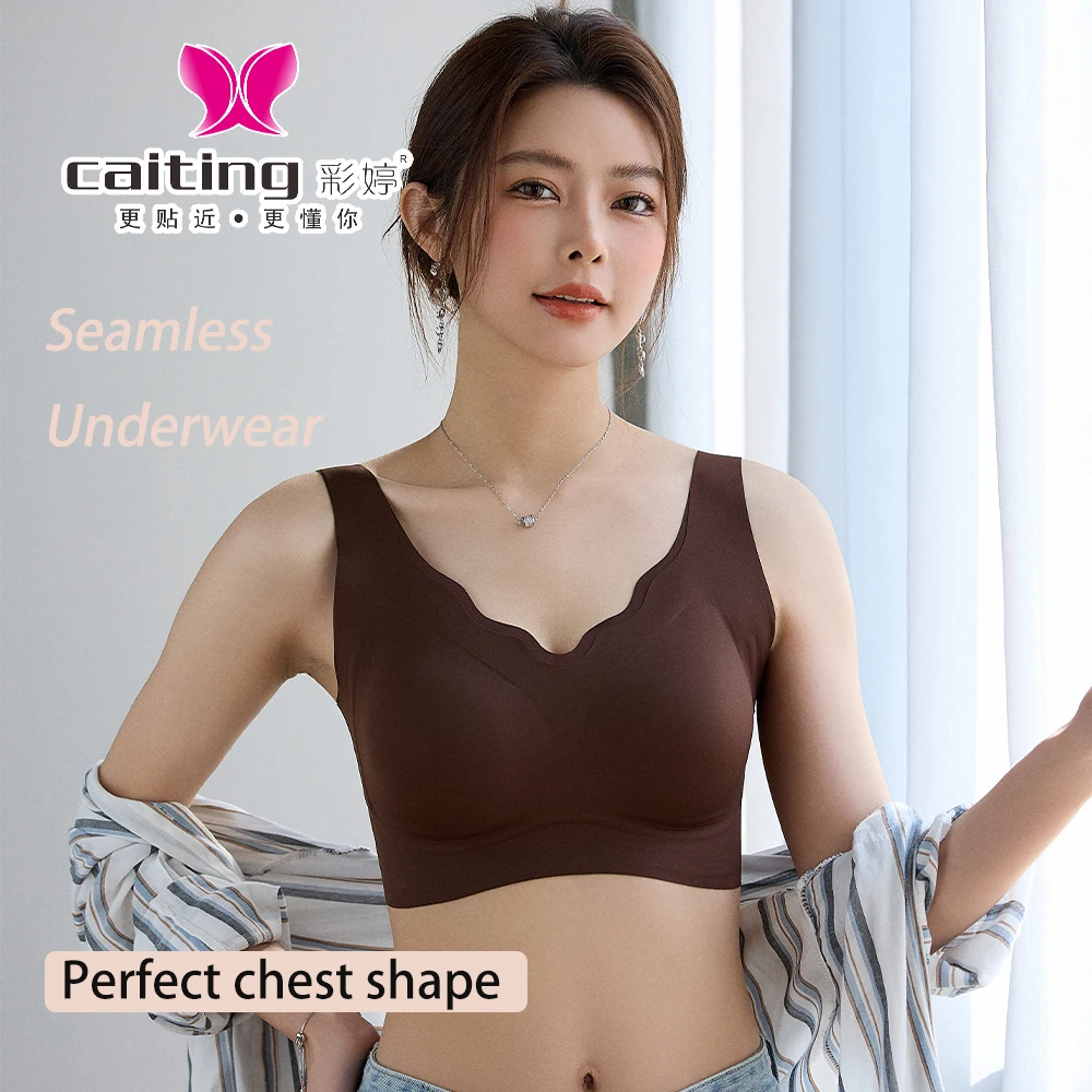 

CAITING Sexy Lingerie bra Seamless bra small women Underwear Push-Up Anti-Sagging womens sexy underwear for top