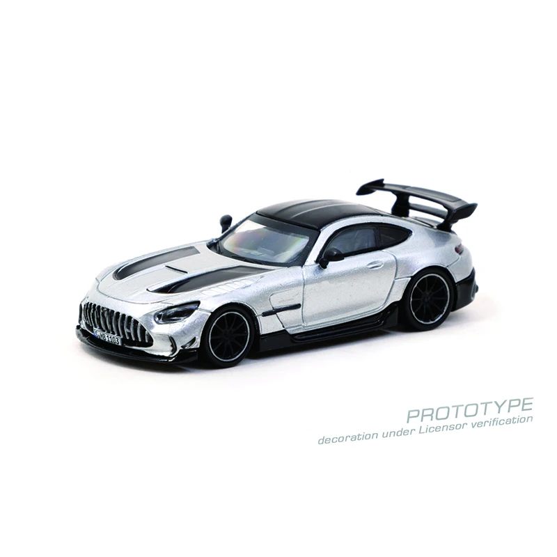 TWในสต็อก1:64 Mercedes Benz AMG GT Black Series Silver MetallicรถDiecast Collection Miniatureของเล่นTarmac Works