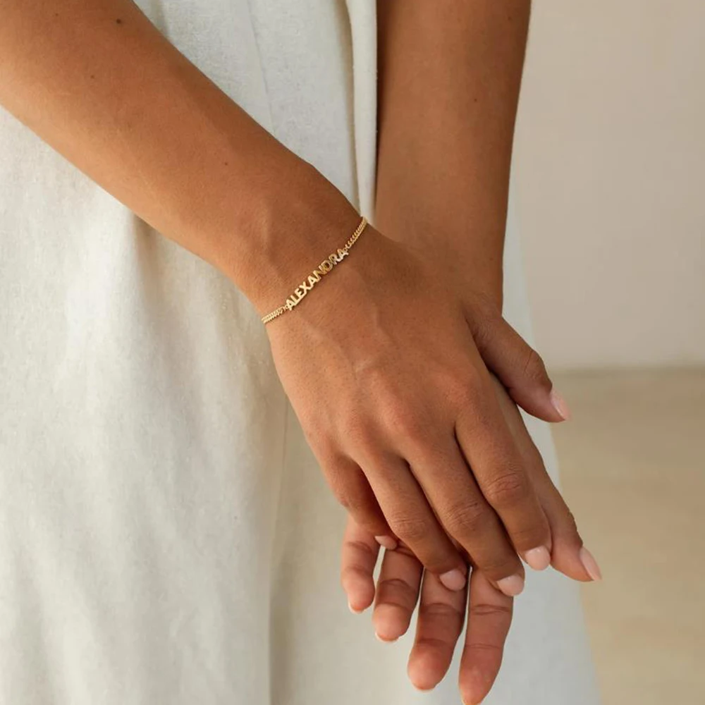 سوار اسم مخصص، مجوهرات اسم شخصي، قلادة شخصية، هدية شخصية، هدية عيد الحب