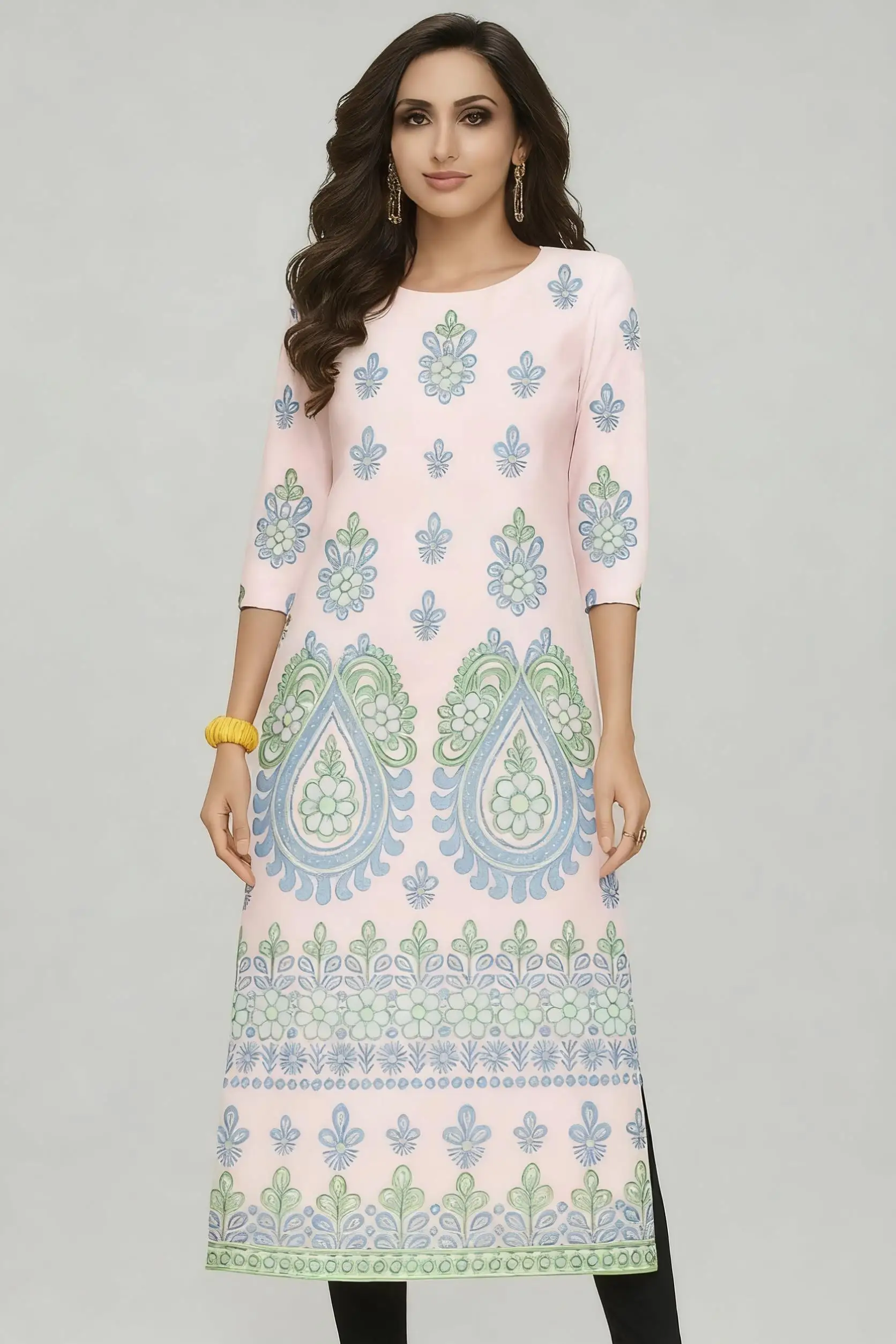 فستان مسلم 2026 كورت نسائي عصري وأنيق بحاشية شق كورتتا أنبوب مستقيم فستان متواضع غير رسمي Abito Donna Musulmana #2