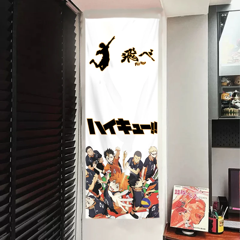 Anime Haikyuu!! Shoyo Hinata Background Decorative Cloth Cosplay Xmas Gift Life-size Posters Textile Wall Covering Playbill