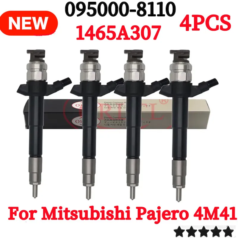 4PCS 1465A307 0950008110 095000-8110 New Diesel Fuel Injector For Mitsubishi L200 Triton 3 ORLTL