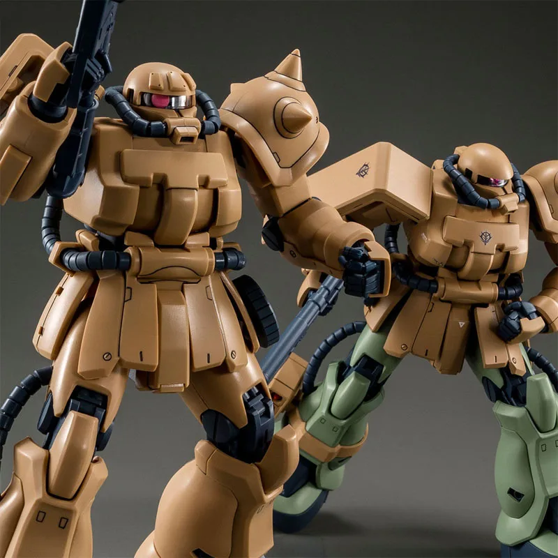 Bandai original mg on-line-exclusivo zaku ii f2 tipo MS-06F2 1/100 anime figura de ação montagem modelo brinquedos presentes para crianças