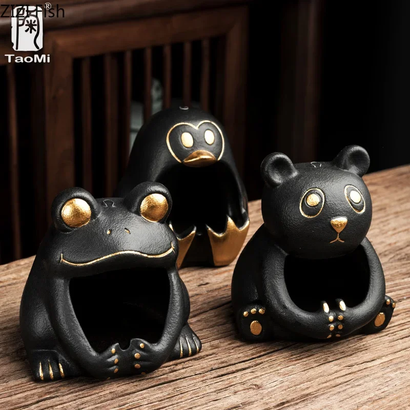 

Korean Creative Cute Cartoon Small Animal Ashtray Frog Penguin Panda Storage Home Decoration Ashtray for Car Gift for Boyfriend