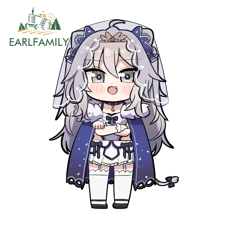 EARLFAMILY 13 سنتيمتر × 8.9 سنتيمتر Hololive لطيف فتاة ملصقات السيارات مسلية رائعتين الكتابة على الجدران الشارات الكمال اكسسوارات السيارات الفقرة السيارات