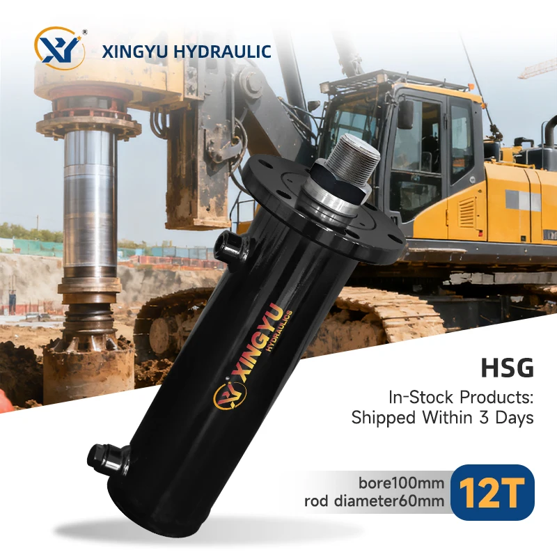 New Hydraulic Cylinder with Bore Dia Piston Cylinder Structure Gear Bearing Core Components Hydraulic Stroke Mounting Style