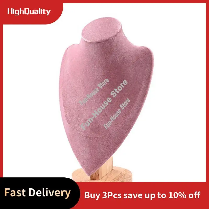 Jewlery Organizer Display Stand Pendant Earrings Necklace Mannequin For Shop Showcase Decor Wooden Base Chain Holder-ABAJ