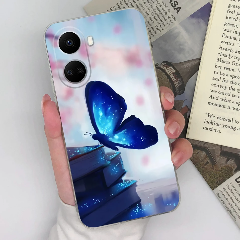 Popularne etui dla Huawei nova 10 SE 10 10 Pro Cow Print Coque silikonowe miękkie TPU odporne na wstrząsy Funda dla nova10 10 + 10SE zderzak