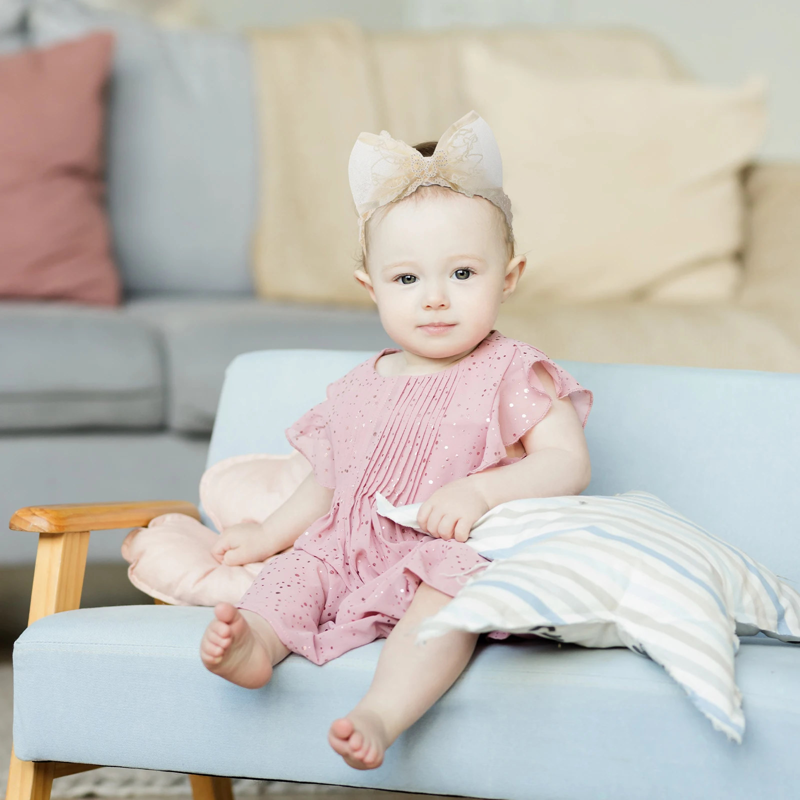 

Adorable Baby Girl Lace Bowknot Headband Newborn Toddler Cute Hairband Bow Durable Comfortable Infant Headband