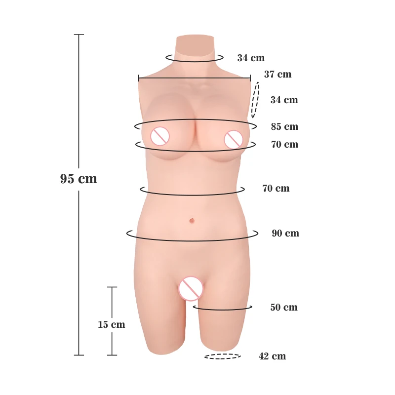 KUMIHO D Cup Onepiece 2TH GEN Silicone Bodysuit Fake Vagina Breast Forms Silicon Body Transgender Crossdresser Cosplay Shemale