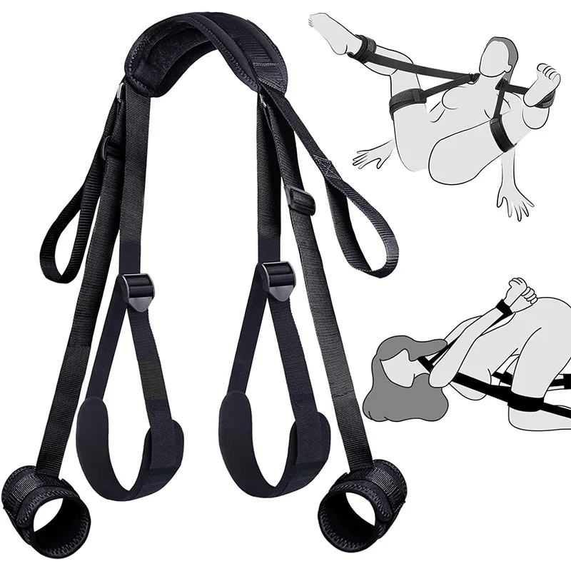 BDSM Restraint SM Slave Handcuff Open Leg Soft Bandage Adult Game Aiding Sex Tool Kit Bondage Sextoy 18+ Sex Products Erotic Set