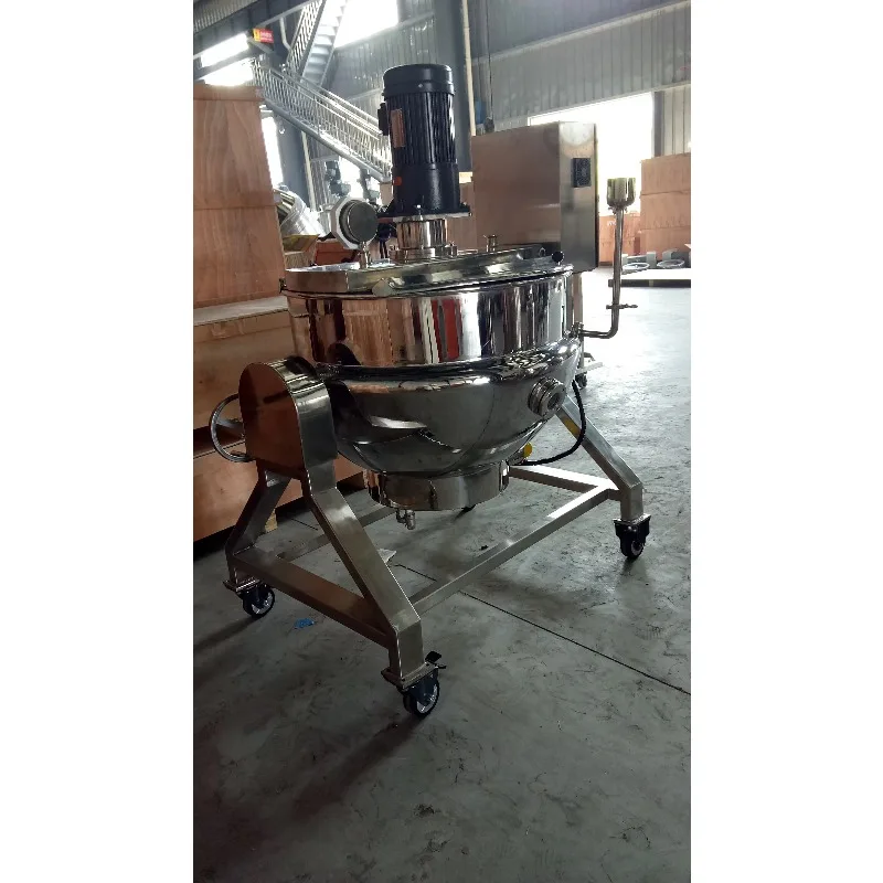 ماكينة غليان السكر من الفولاذ المقاوم للصدأ 304، وعاء ذوبان السكر من نوع المائل #3