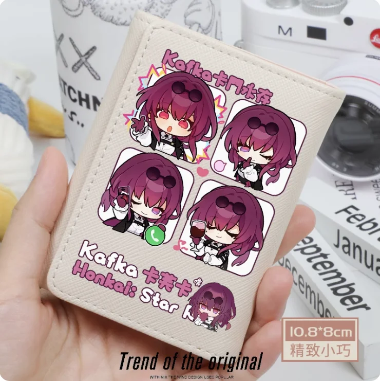 

Anime Honkai: Star Rail Kafka Fashion Wallet PU Purse Card Coin Hasp Money Bag Cosplay Gift B096