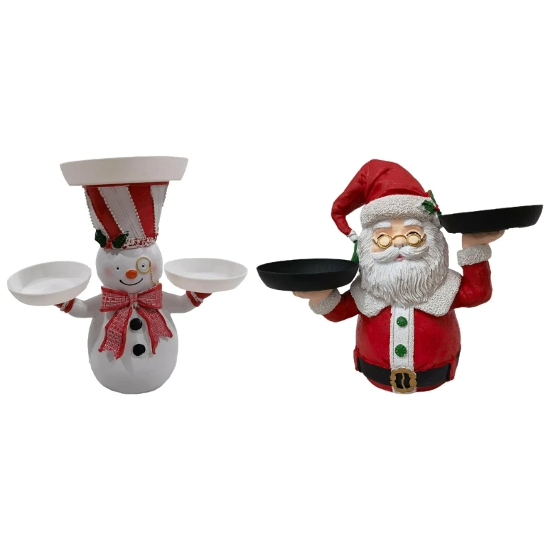 

Santa Rack for Christmas Decorations Easy to Clean Santa Holding Tray Christmas 203C