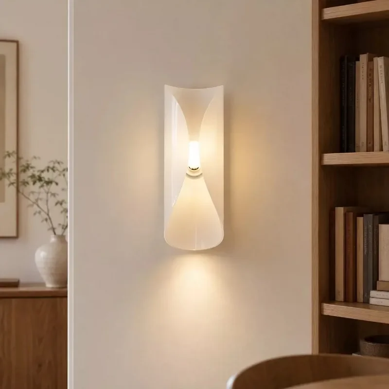 Simplicity Nordic Glass Long Strip Background Luminaire LED Wall Lamps Art Lustre Lights for Bedroom Home Decoration Chandelier