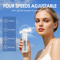 Portable Spray Fan Mini Handheld Humidifier Fans USB Rechargeable Mist Fan Face Steamer Summer Cooling for Outdoor/Home/Office