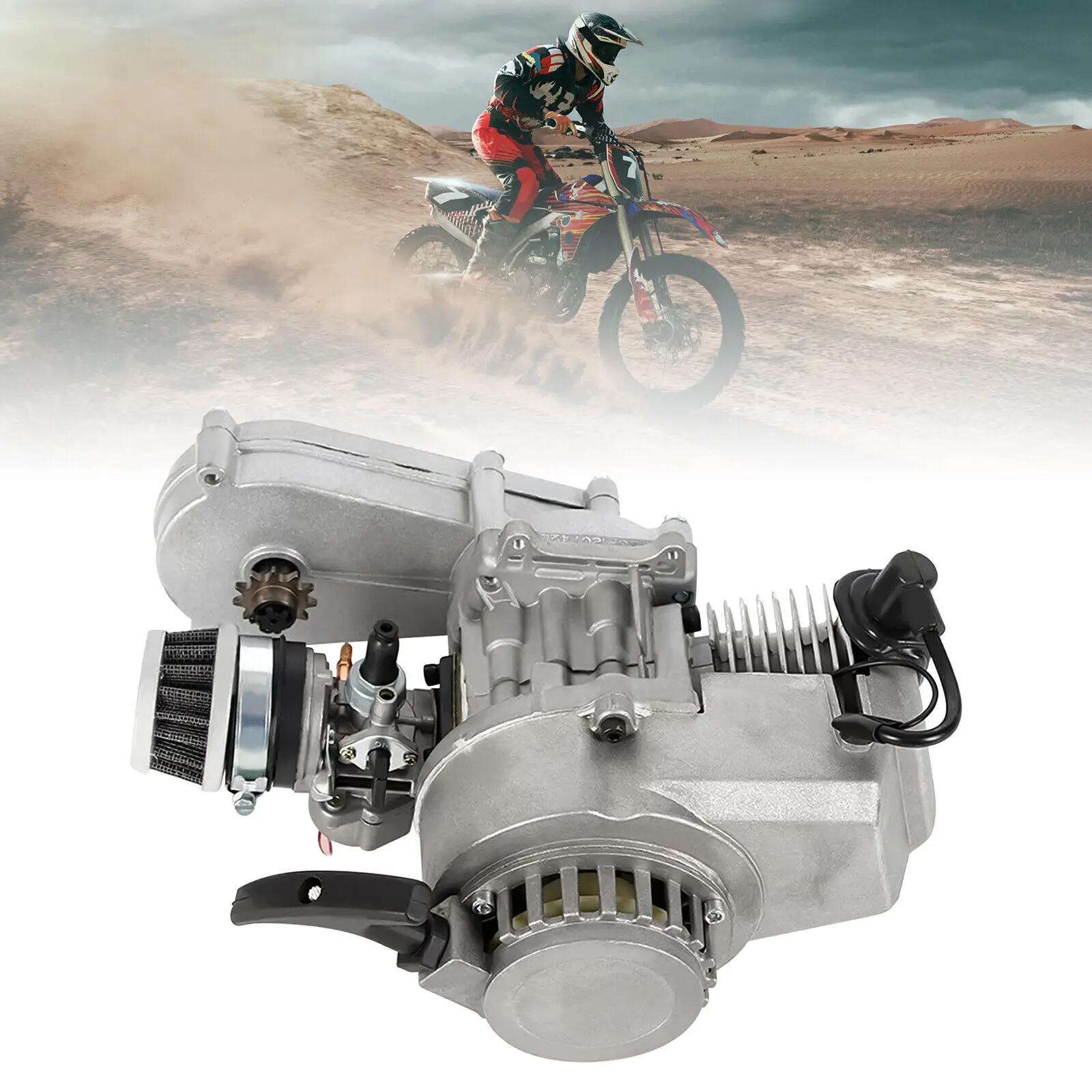 NEW 2 Stroke  Engine Motor with Carburetor Air Filter Gear Box  Most Air-cooled Mini Off-road Vehicles