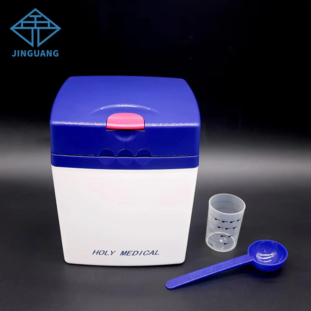 

1pc Dental Storage Box Dental Impression Material Storage Box Moisture-Proof Box with Spoons and Measuring Cups