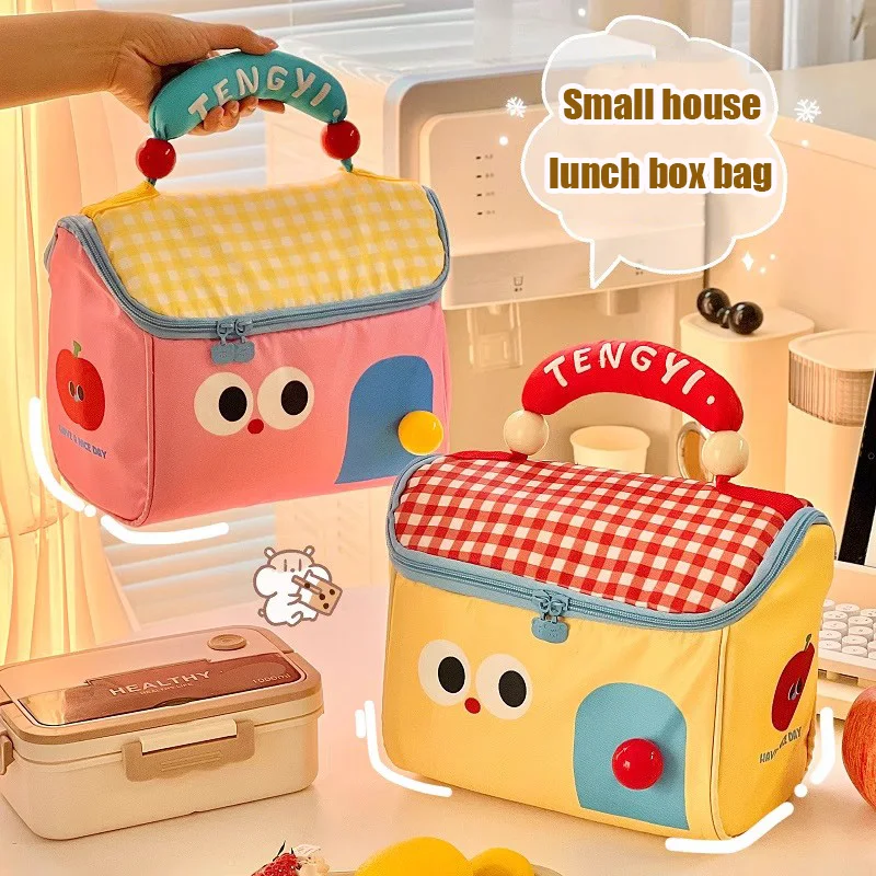

Cute Insulated Lunch Box Bag For Children Student Bento Bags Adult Office Worker Lunch Handbags Picnic Bags Cooler Ice Pack New