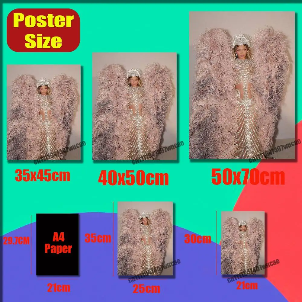 For B-Beyonce Morning Dew Donk Poster Cover Wall Murals Home Custom Self-adhesive Decoration Sticker Playbill Film