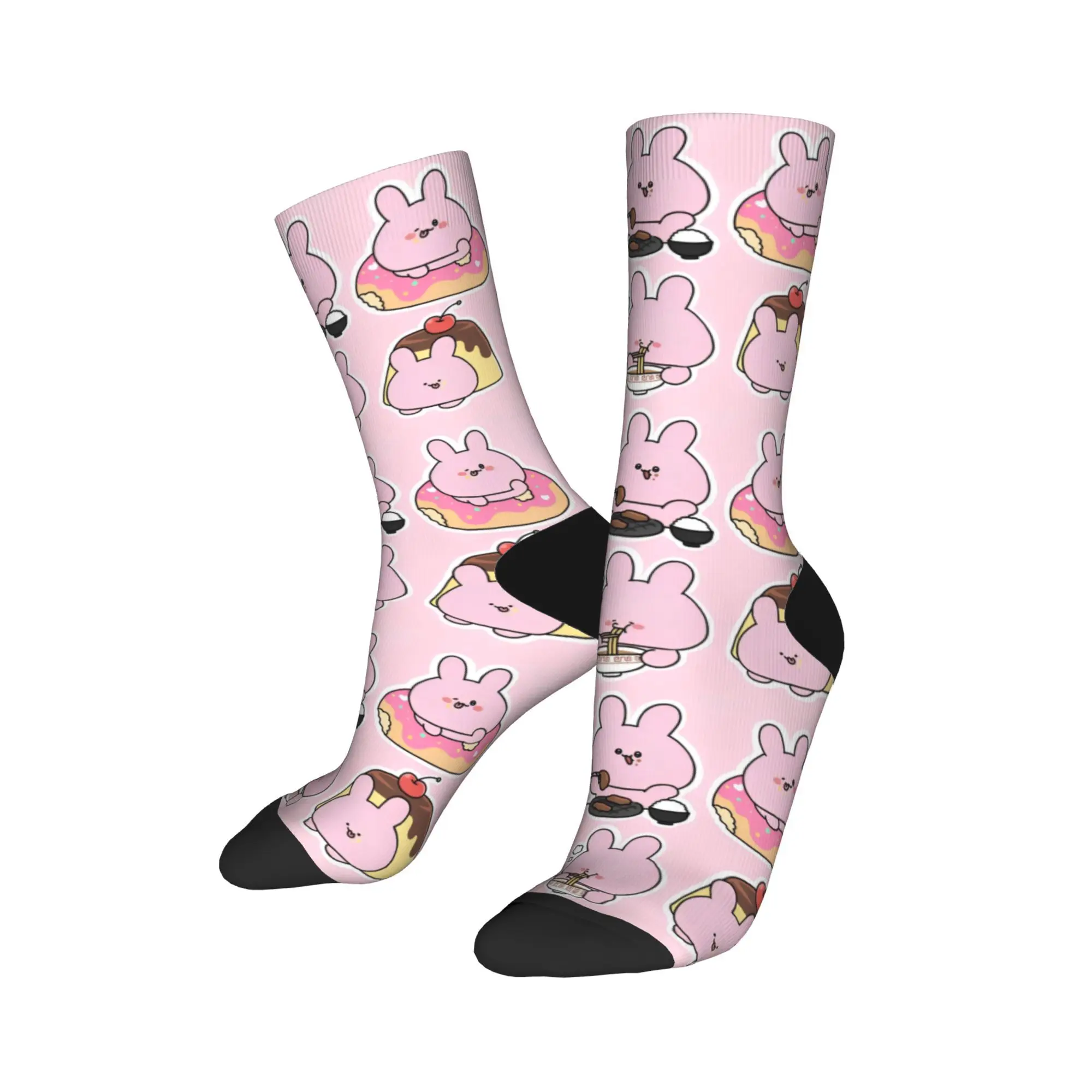 

Winter Warm Hip-hop Men's Women's Asamimichaan Asleep Cartoon Socks Cute Asamimi Non-slip Skateboard Socks,