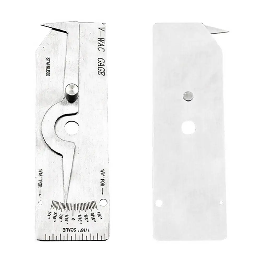 Stainless Steel Ruler V-WAC Metric Size Single Weld Gauge Imperial Ruler Measure Tool