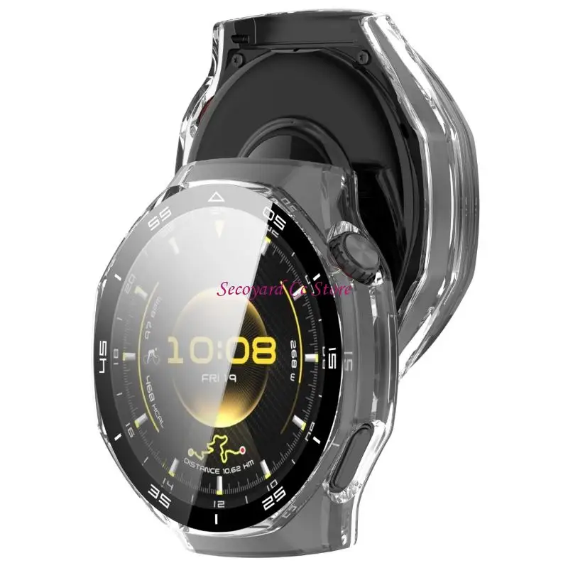 

N3UC Precise Cut Protective Case With Tempered Glass For 46MM Smartwatch Full Guard Shockproof Cover Easy Installation