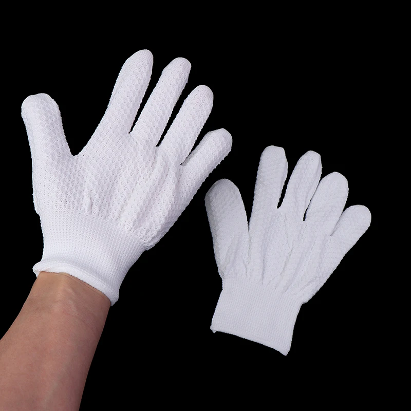 

1 Pairs Household Nylon Working Gloves White Anti Static Safety Work Gloves Dust-proof Non-slip Electronics Repairing Gloves