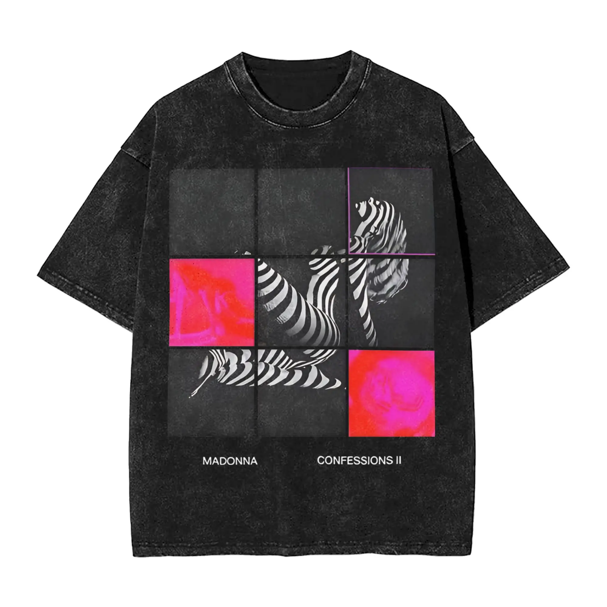 Washed T Shirts 2026 M-Madonna Confessions II Novelty T-Shirt High Street  Streetwear Cotton Printed Tops Tees for Men Women