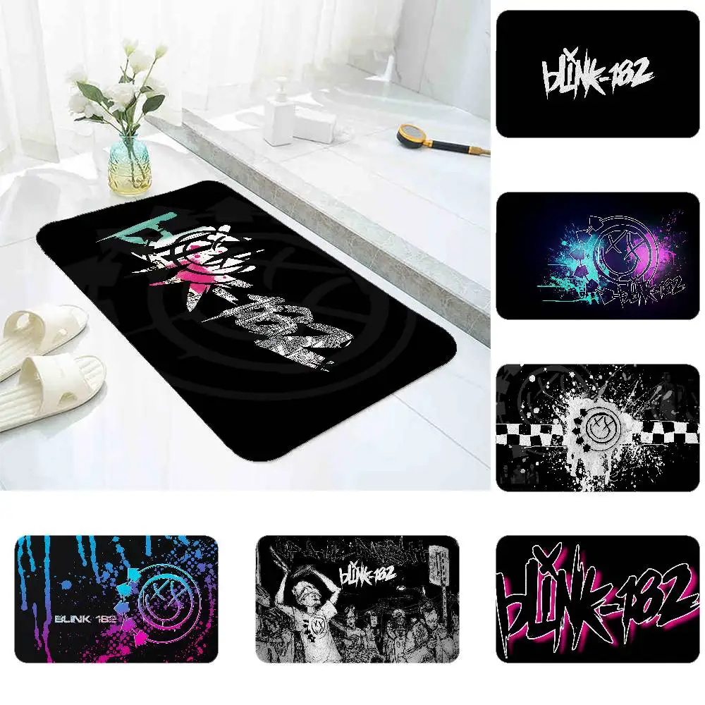 B-BLINK-182 Band Bank Floor Mats Home Laundry Rug Carpet For Living Room Decor Lounge Area Anti-slip Foot Mat Entrance Doormat