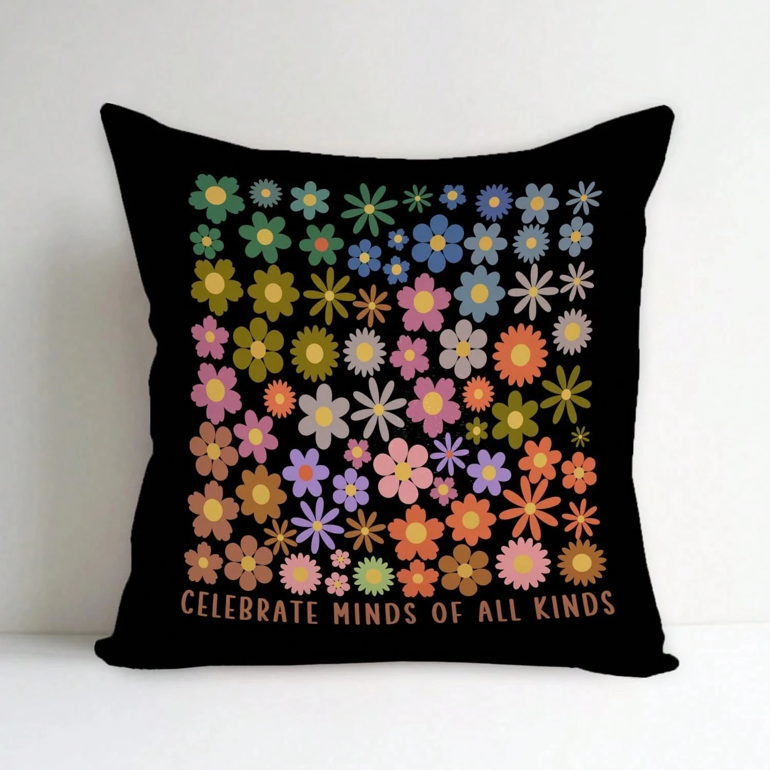 1pc Cottagecore Raven & Floral Pillow Cover, Polyester 2D Double-Sided Print, Gothic Botanical Art, Witchy Home & Car Decor Gift