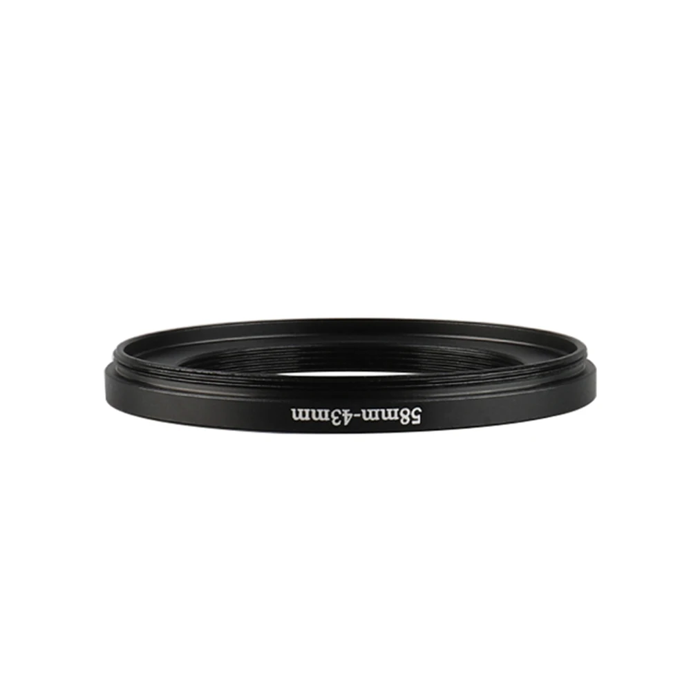 Anello filtro Step-Down in alluminio 58mm-43mm 58-43mm adattatore per obiettivo adattatore filtro da 58 a 43 per obiettivo fotocamera Canon Nikon Sony DSLR