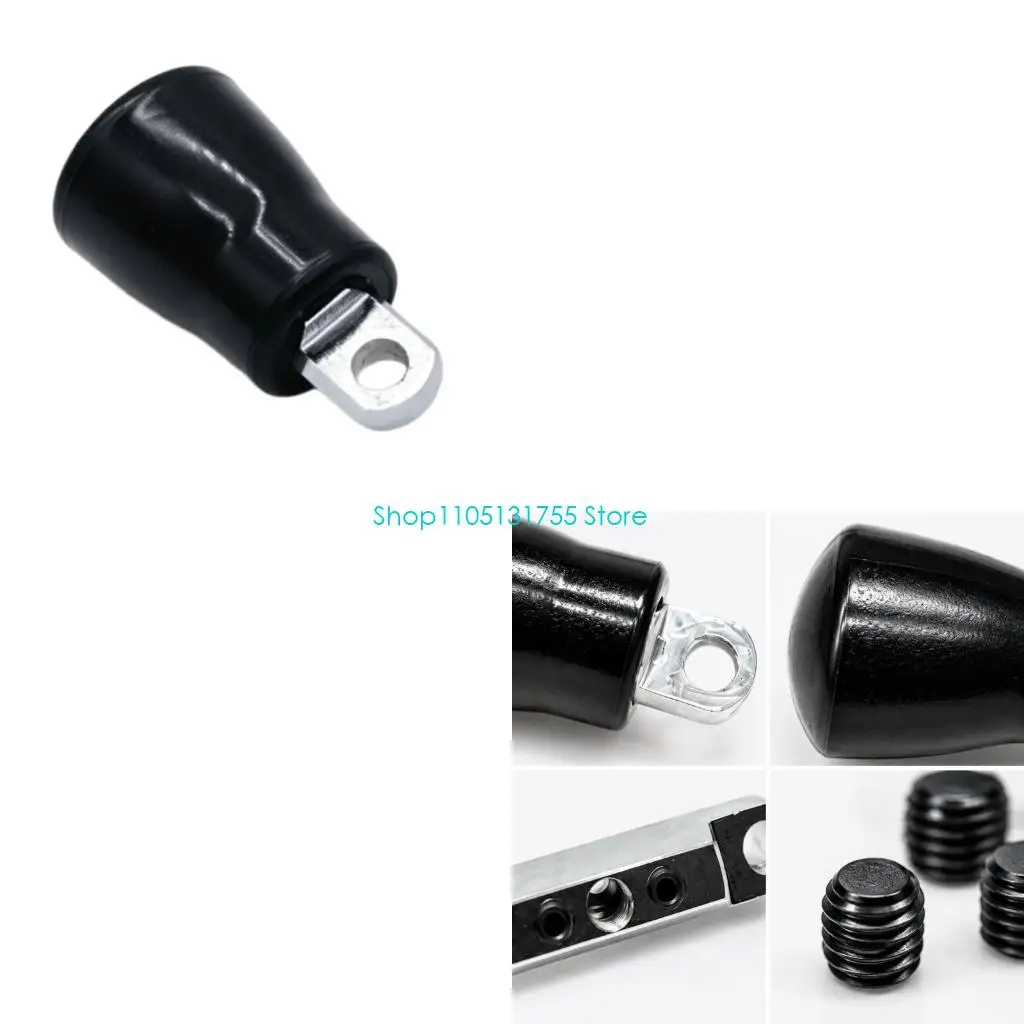 K0EF Cable Machine Handle Connector Set for Pulldowns and Rows, with Grip, Detachable Perforated Base, Cable Eyelet and Included