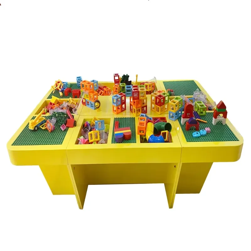 Creative Building Block Table for Kids Educational Indoor Playground Equipment Combined Construction Games Toy Set for