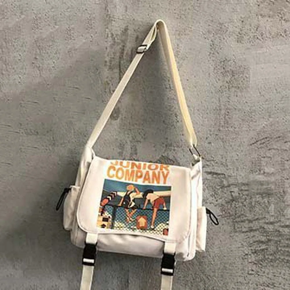 Moda náilon crossbody saco dos desenhos animados bolsas estudante saco de escola grande capacidade bolsa de moedas dos homens saco carteiro diariamente