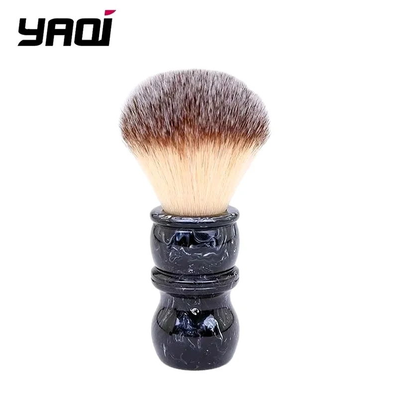 YAQI Professional Barber Beard Care Shaving Tool Mens Gift 24MM Resin Handle Wet Shave Tools Nylon Bristles Men's Shaving Brush