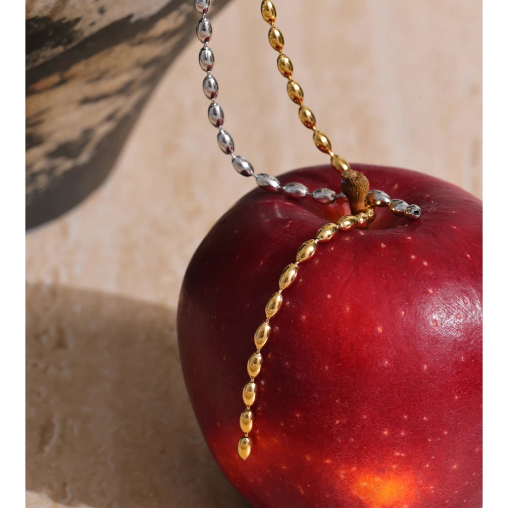 Yhpup New Stainless Steel Long Chain Hanging Drop Sexy Necklace Chic Fashion Waterproof Unique PVD Plated Jewelry Wholesale Gift