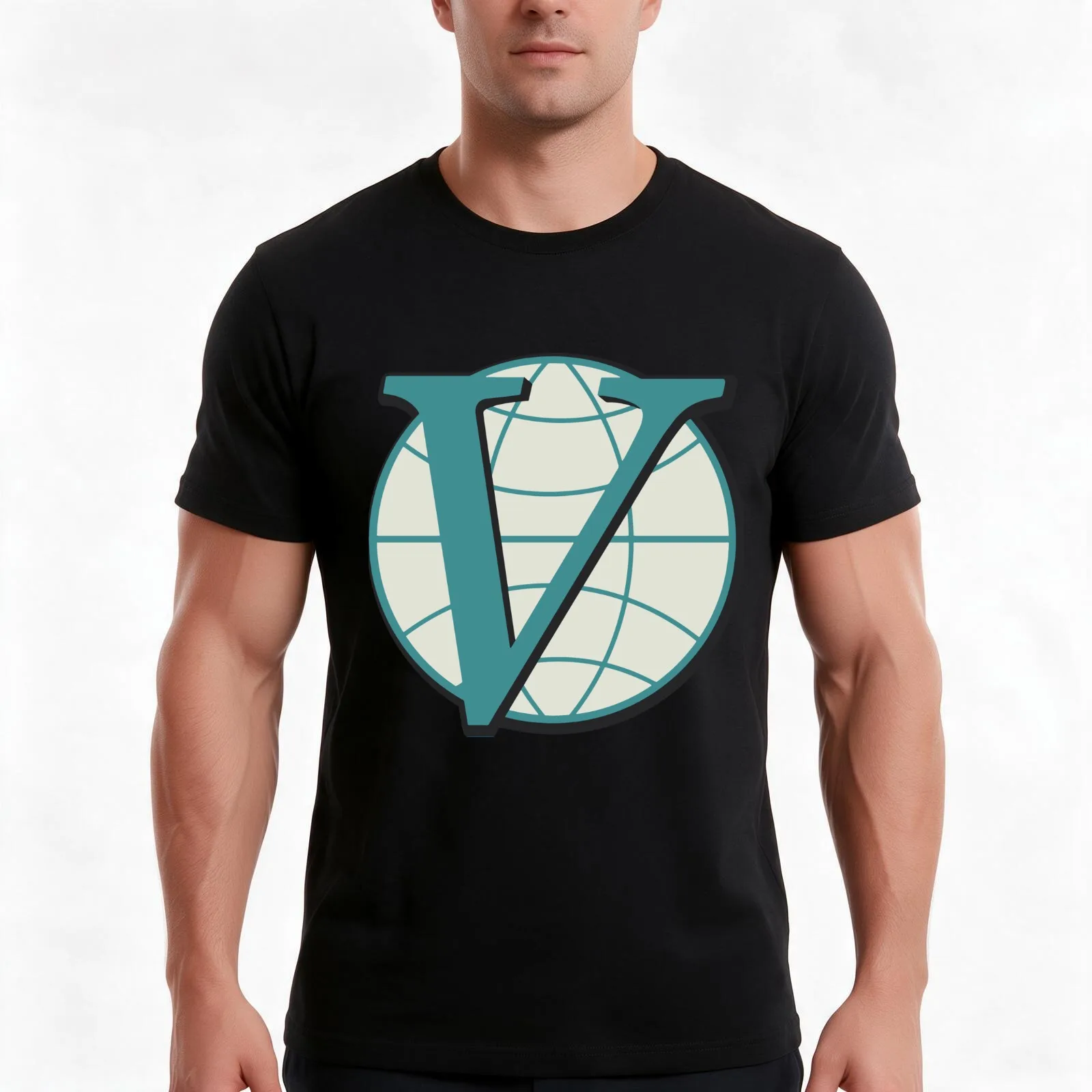 Venture Industries T-Shirt, Summer Casual Cotton Tee, Oversized Streetwear Tops, Vintage Graphic Print, Loose Fit Short Sleeve