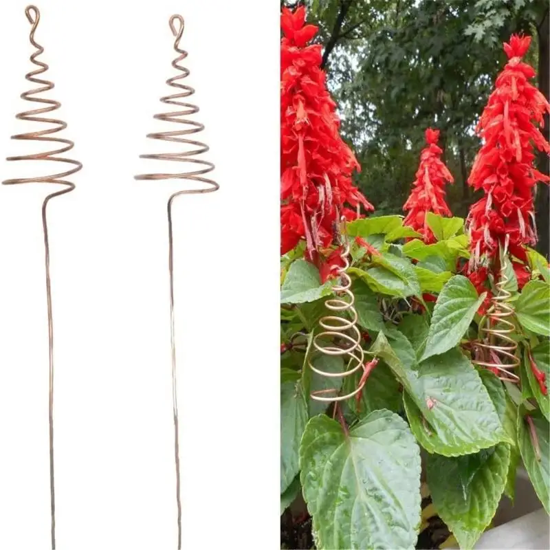 Metal Pot Stake With Warm Tone Top for Lawn Line Accent 55KF