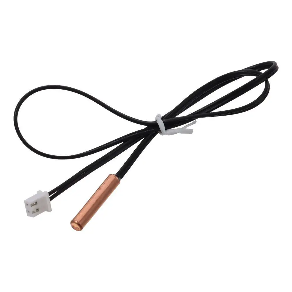 5 Pcs Waterproof Copper 10K NTC Thermistor Probe 40cm /15.7inch 10K Sensitive Temperature Sensor Kit Black for Air Conditioner