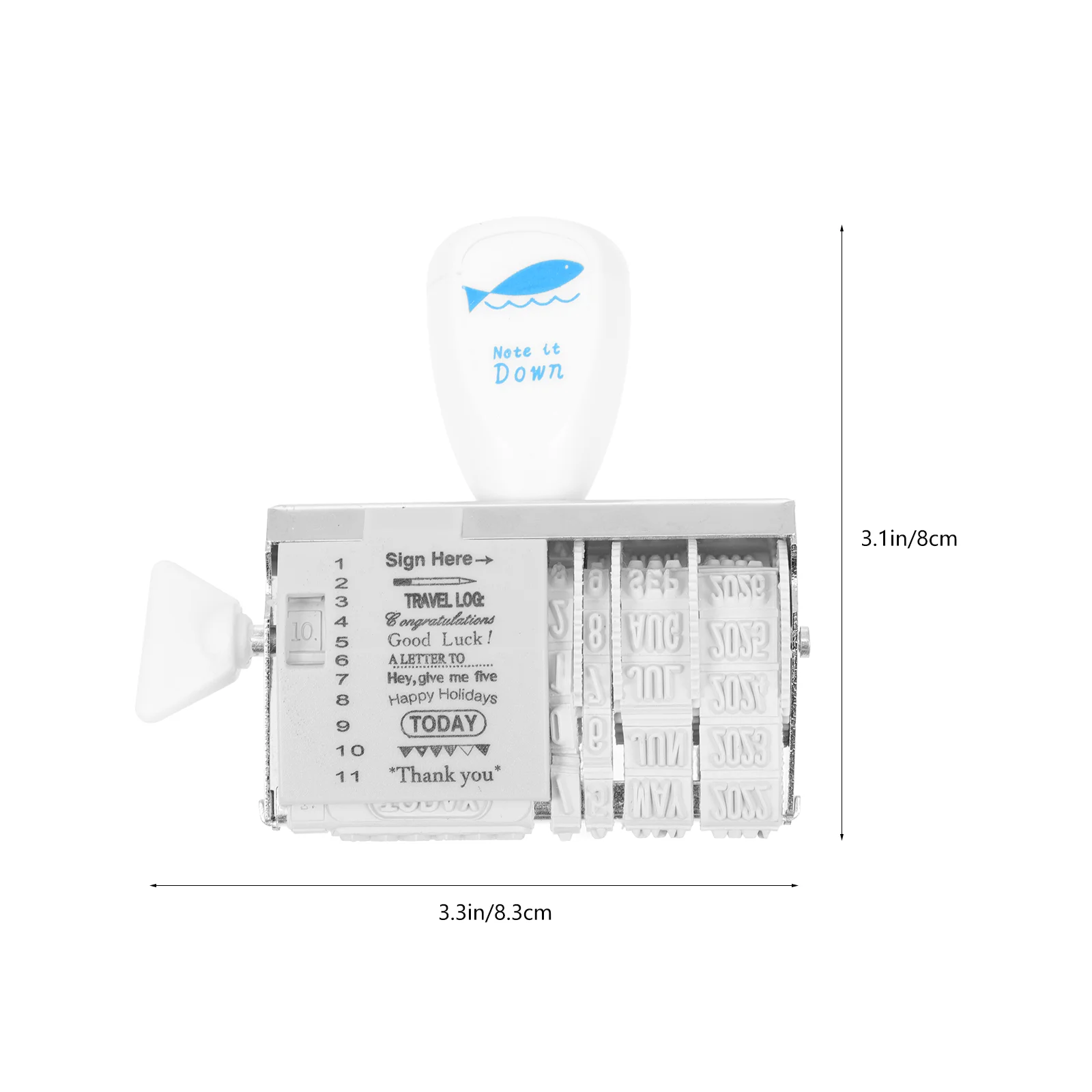 Seal Self Ink Self Ink Date Stamp Inking Self-inking with and Words Useful Digital Roller Knob Journal Diary Scrapbook Number