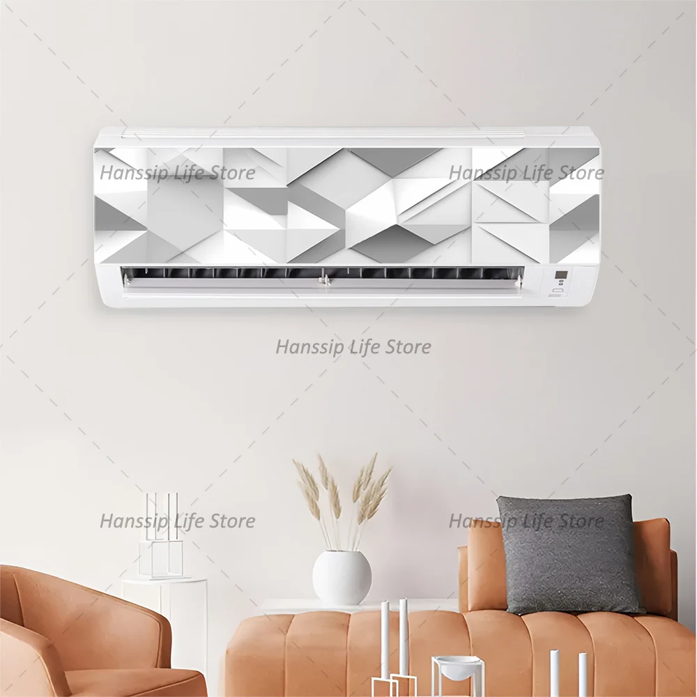 3D Vision Geometric Design Decals Air Conditioner Panel Sticker Home Abstract Geometry Pattern Hanging Air Conditioning Decals