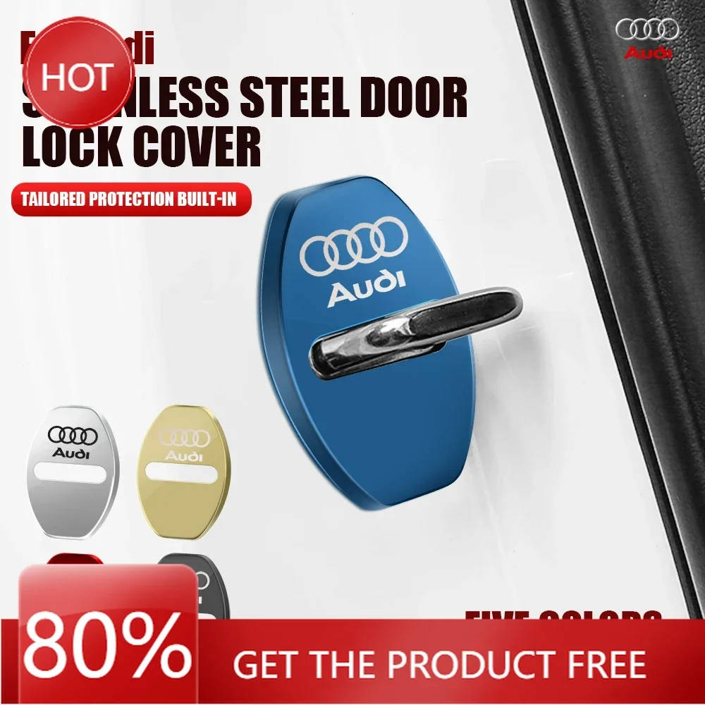 

2025 4Pcs Stainless Steel Car Cover Door Lock Protecting Cover Sticker For Audi Q3 Q5 S3 A8 A7 A5 A3 8p RS A1 A4 b8 A6 S5 Q7 Q2
