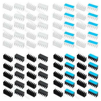 알루미늄 방열판 라디에이터 방열판 쿨러, 전자 IC 칩 RAM MOS DIP LAN AMD CPU용, 8x22x10mm, 0.31x0.87x0.39 인치