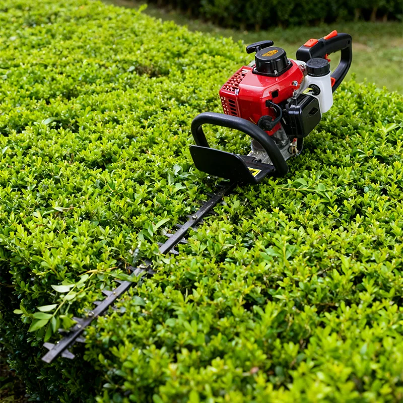 2 Stroke Hedge Trimmer Double Blade Garden Hedge Cutter Multifunction Outdoor Pruning Machine For Tea Tree And Shrub Trimming